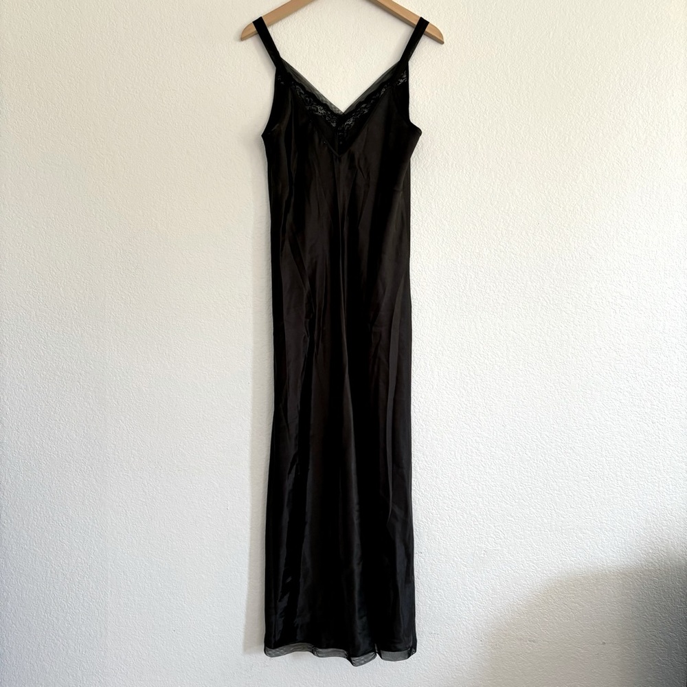 Medium Y2K Vintage Oscar De La Renta Pink Label Silk Nightgown Satin Slip Dress